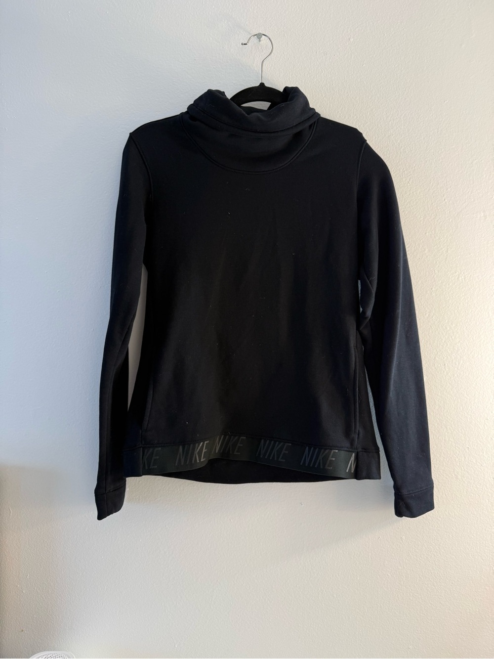 Nike Black Long Sleeve Funnel Neck Top